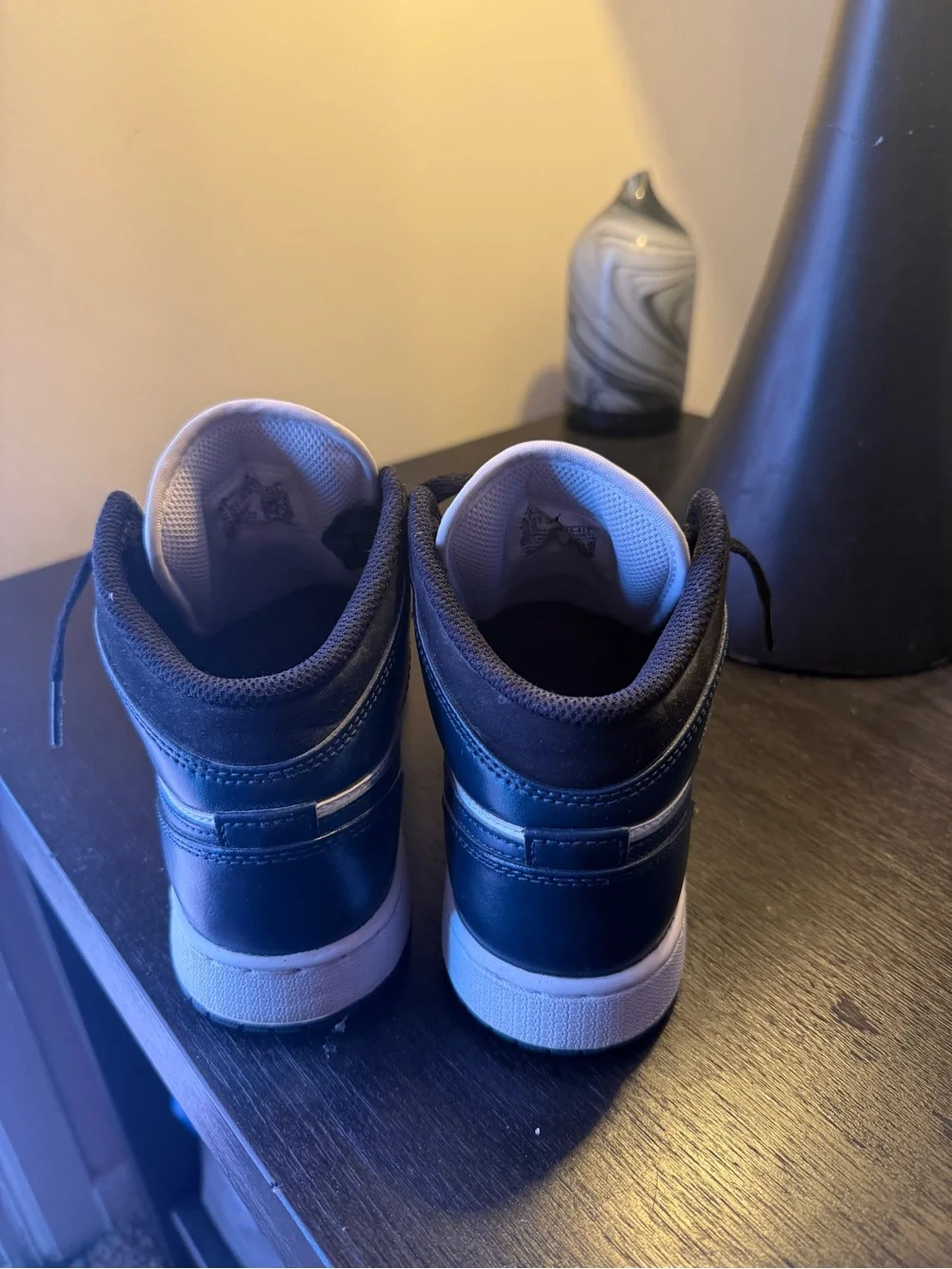 Navy and white mids